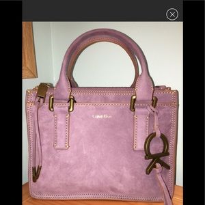 ⭐️⭐️⭐️3X HP⭐️⭐️⭐️NWT Authentic Calvin Klein Genuine Suede Satchel/Xbody